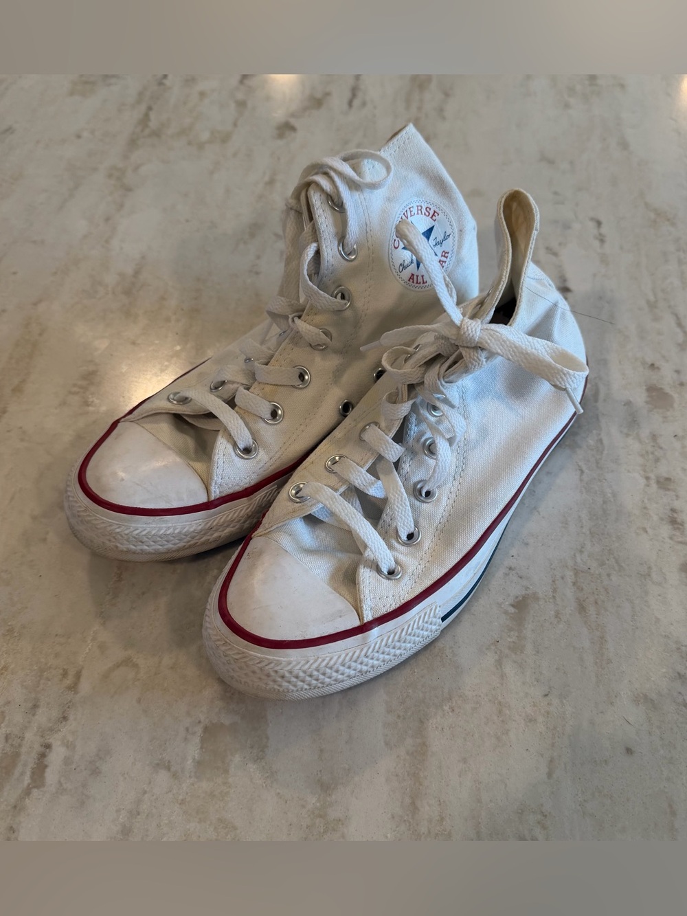 Converse Classic High Top Sneakers in White Womens 7